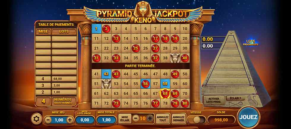 Pyramid Jackpot Keno™
