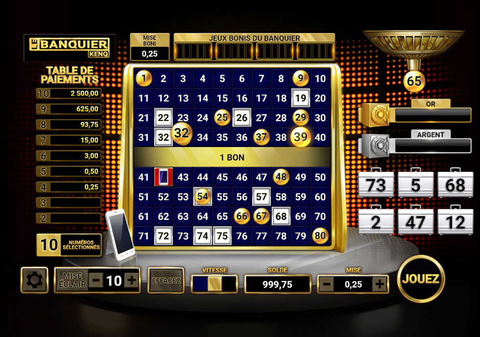 Deal Or No Deal Jackpot Keno